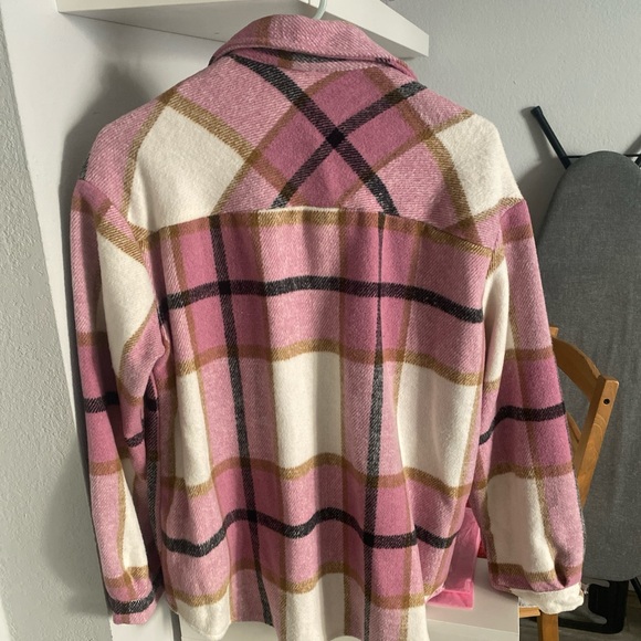 Pink shacket jacket flannel - Picture 8 of 8